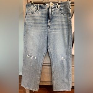 LOFT high waist 90s straight - size 16 / 33 P - NWOT